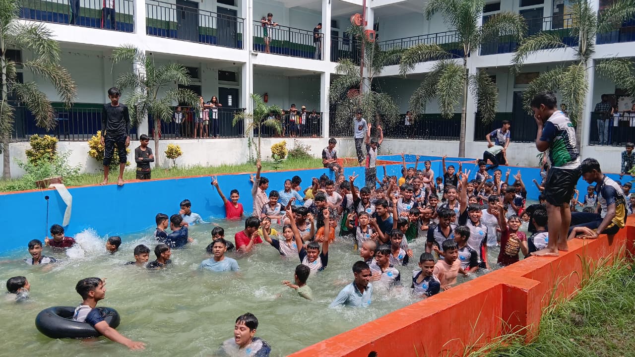 Students playing sports